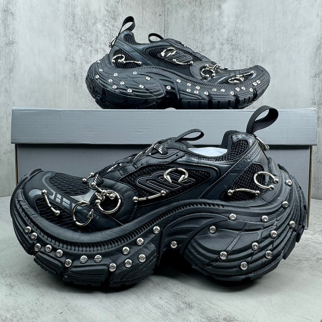 Pierced Hardware Runner Sneakers