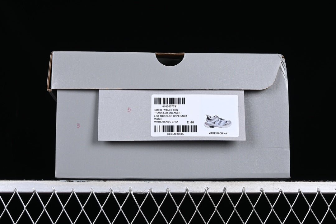 Track LED Sneakers in White / Black / Grey