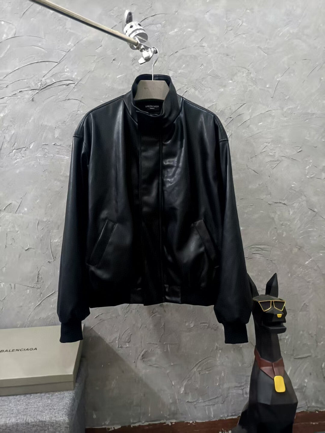 Balen - Architect Collar Leather Jacket