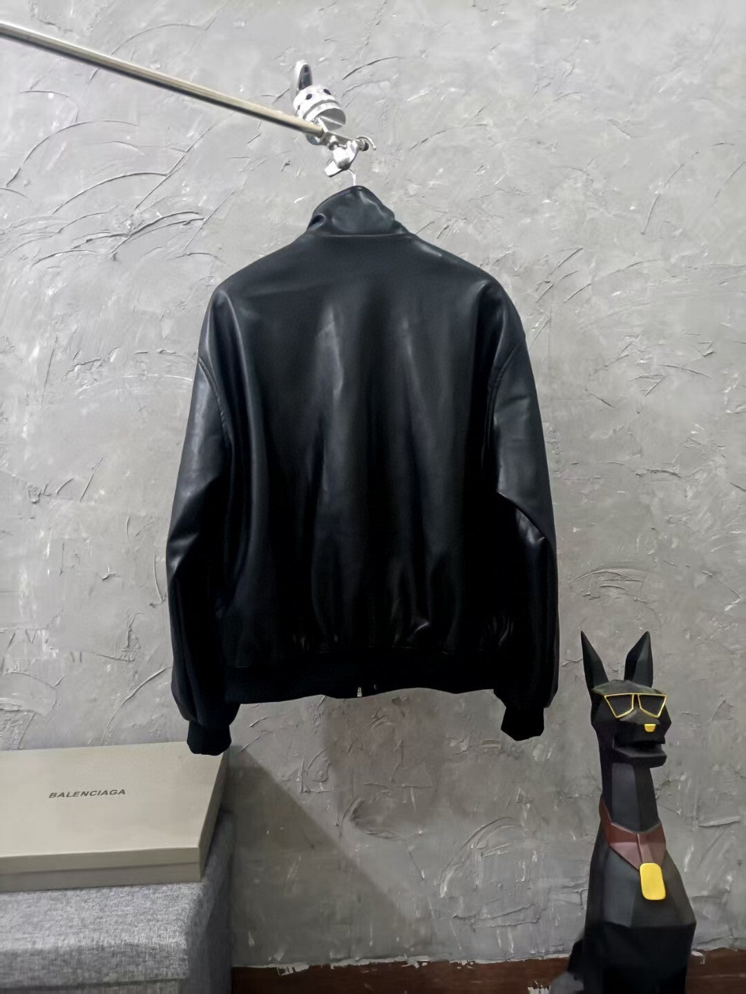 Balen - Architect Collar Leather Jacket