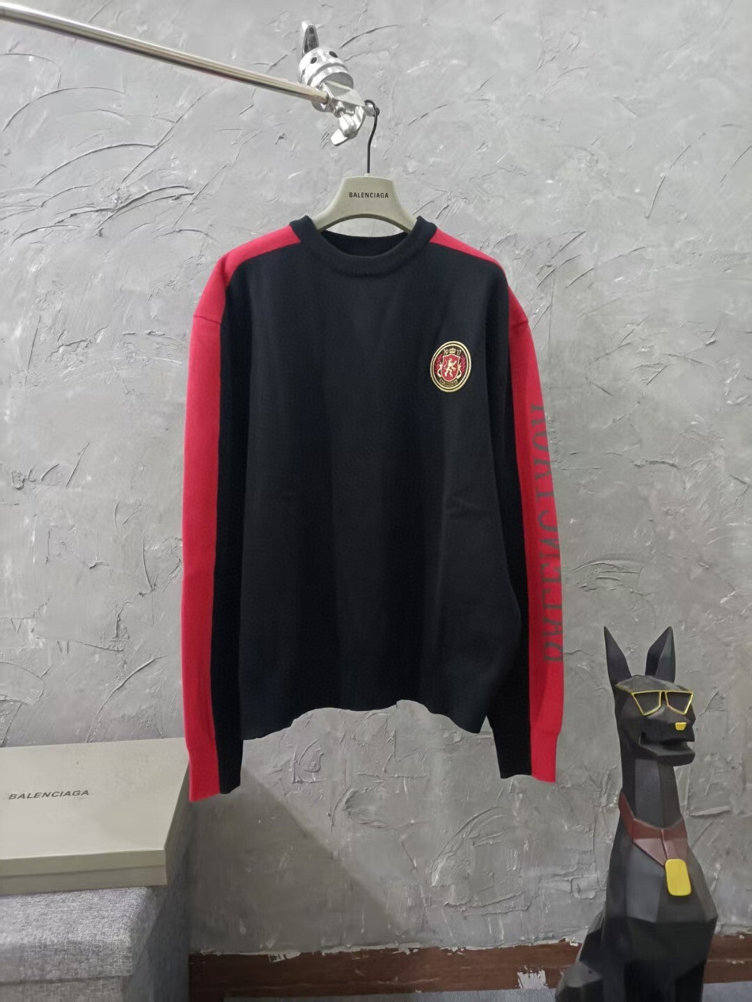 Balen - Contrast Panel Crewneck Sweatshirt