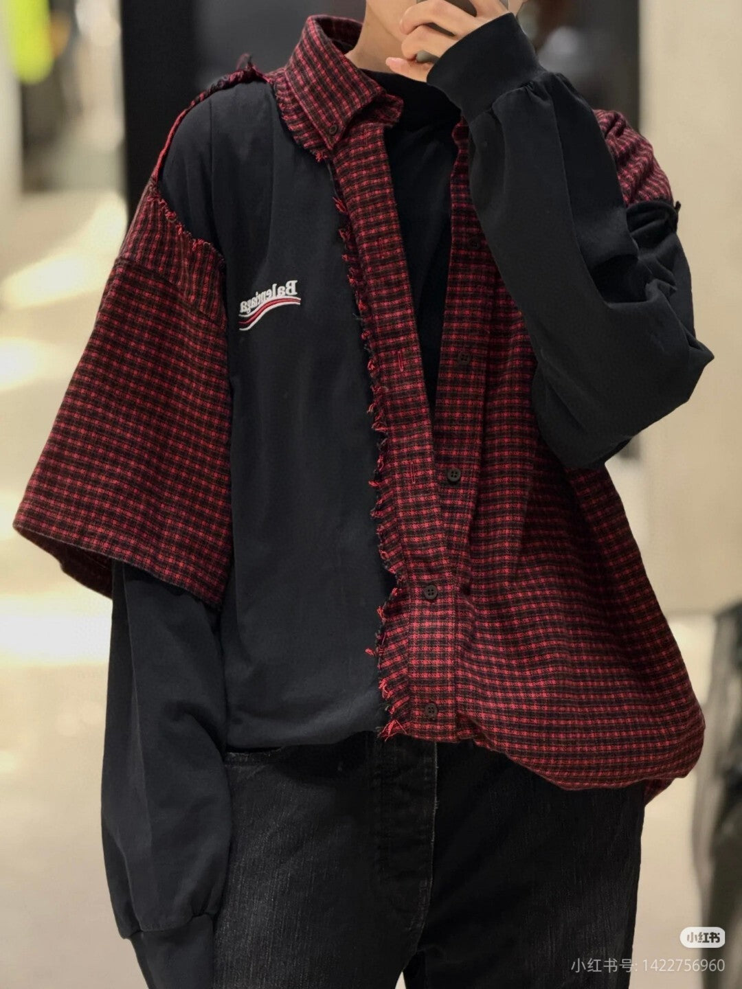 Balen - Plaid Distressed Shirt