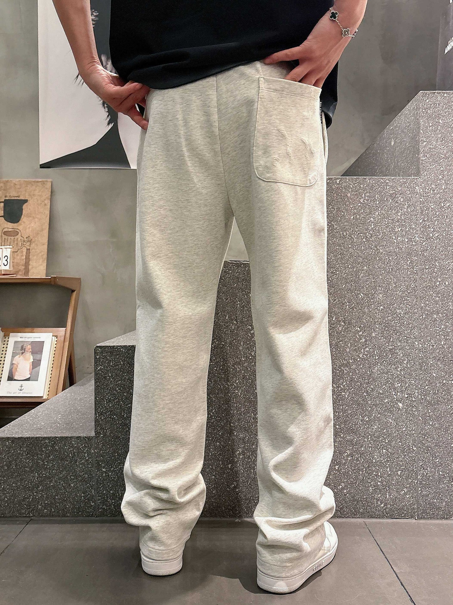 Balen - Distressed Relaxed Fit Sweatpants