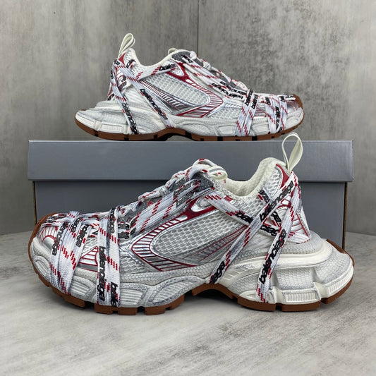 3XL Extreme Laces Sneakers in White / Red / Gum