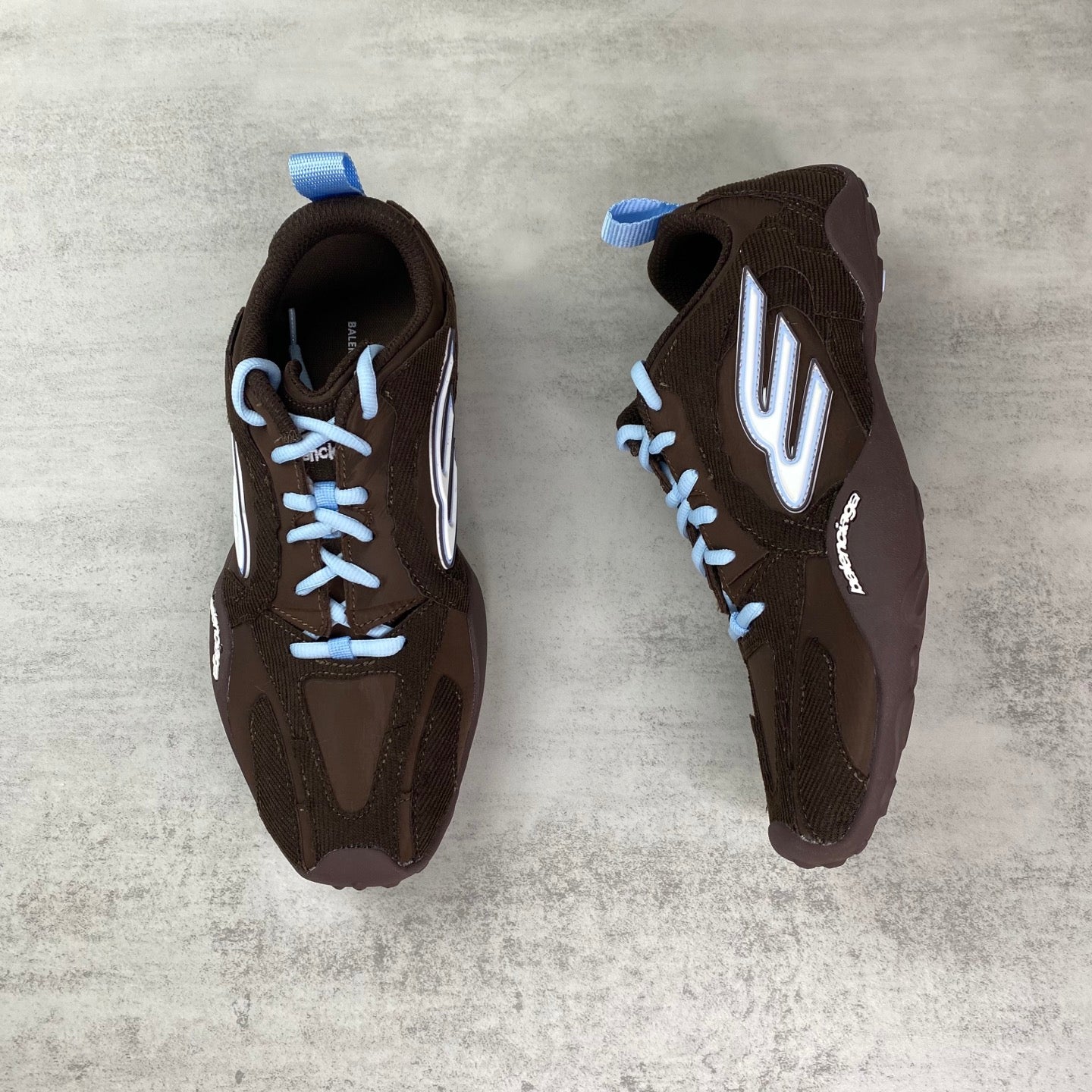 Monday Ultra Sneakers in Brown / White / Blue / Light Blue