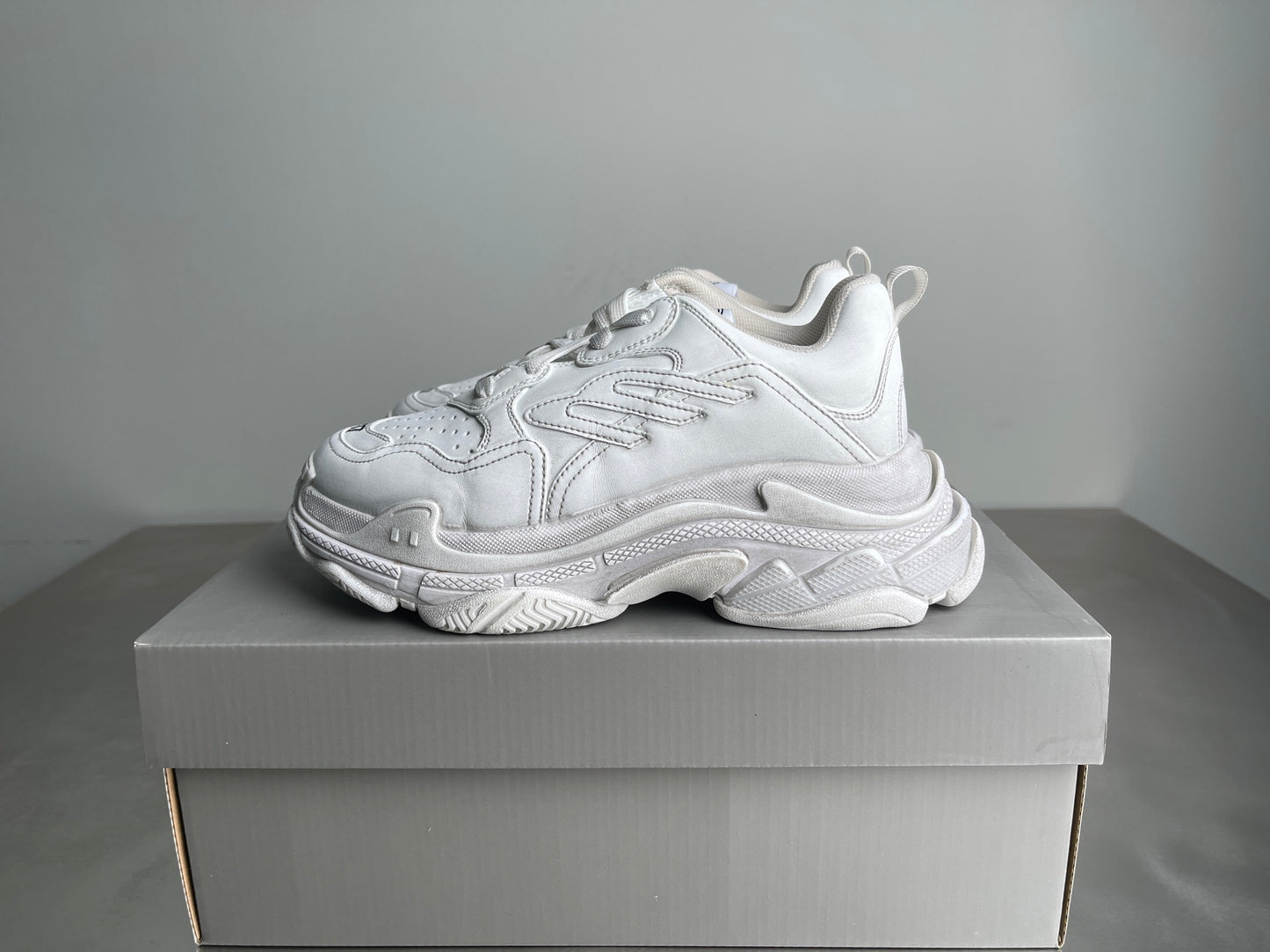 Triple S Clear Sole Sneakers in White