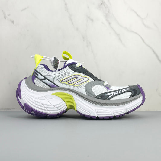 6XL Sneakers in White / Grey / Purple / Yellow