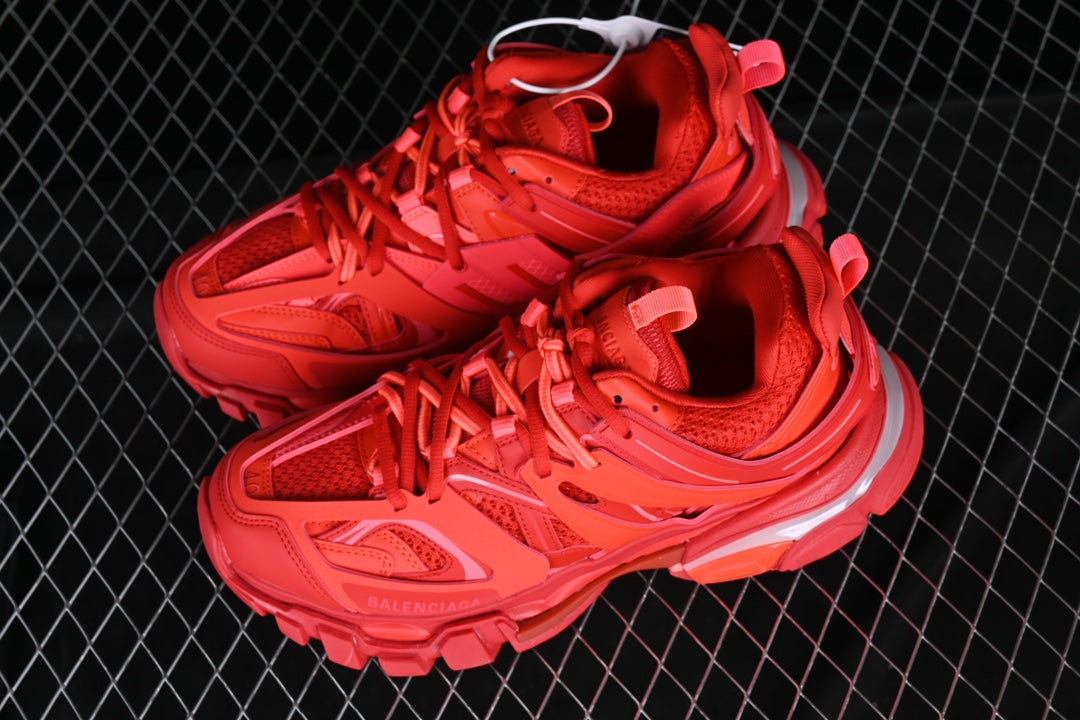 Track LED Sneakers in Red / Pink