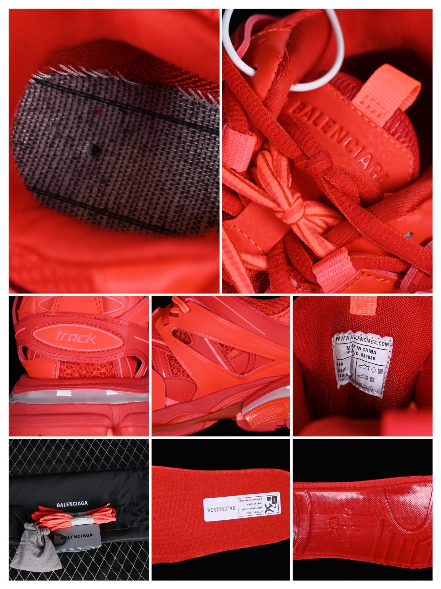 Track LED Sneakers in Red / Pink